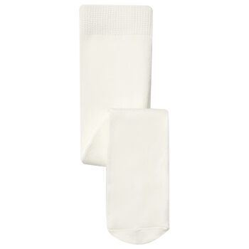 جوارب كولون  بالشعار باللون الأبيض للبنات الصغار