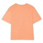 Girls Orange Tiger Logo T-Shirt, 1, hi-res