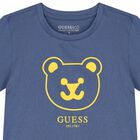 Boys Blue Teddy Bear Logo T-Shirt, 2, hi-res
