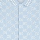Baby Boys Blue GG Logo Babygrow Gift Set, 1, hi-res