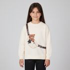 طقم ليجينز بنات باللون العاجى والاسود , 1, hi-res