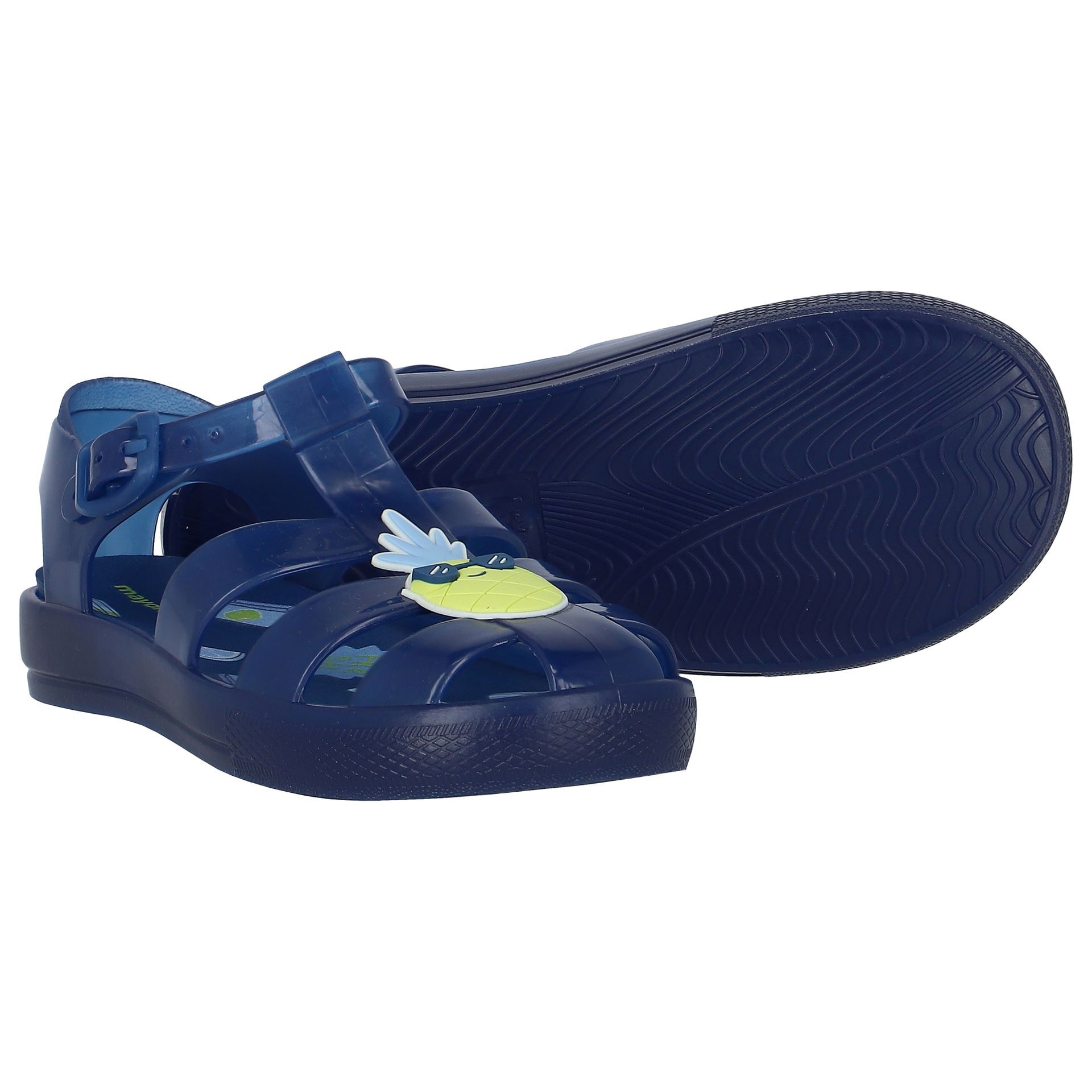 Navy blue jelly sandals clearance
