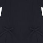 Girls Navy Blue Bow Dress, 1, hi-res