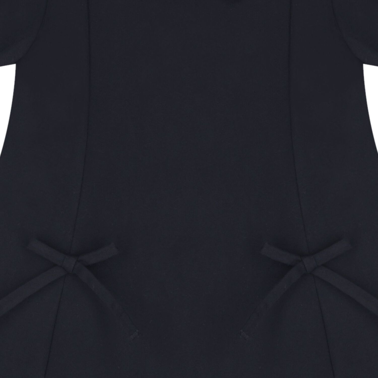 Girls Navy Blue Bow Dress, 1, hi-res