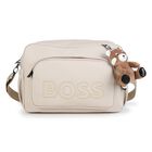 Beige Logo Red Panda Baby Changing Bag ( 38cm ), 3, hi-res