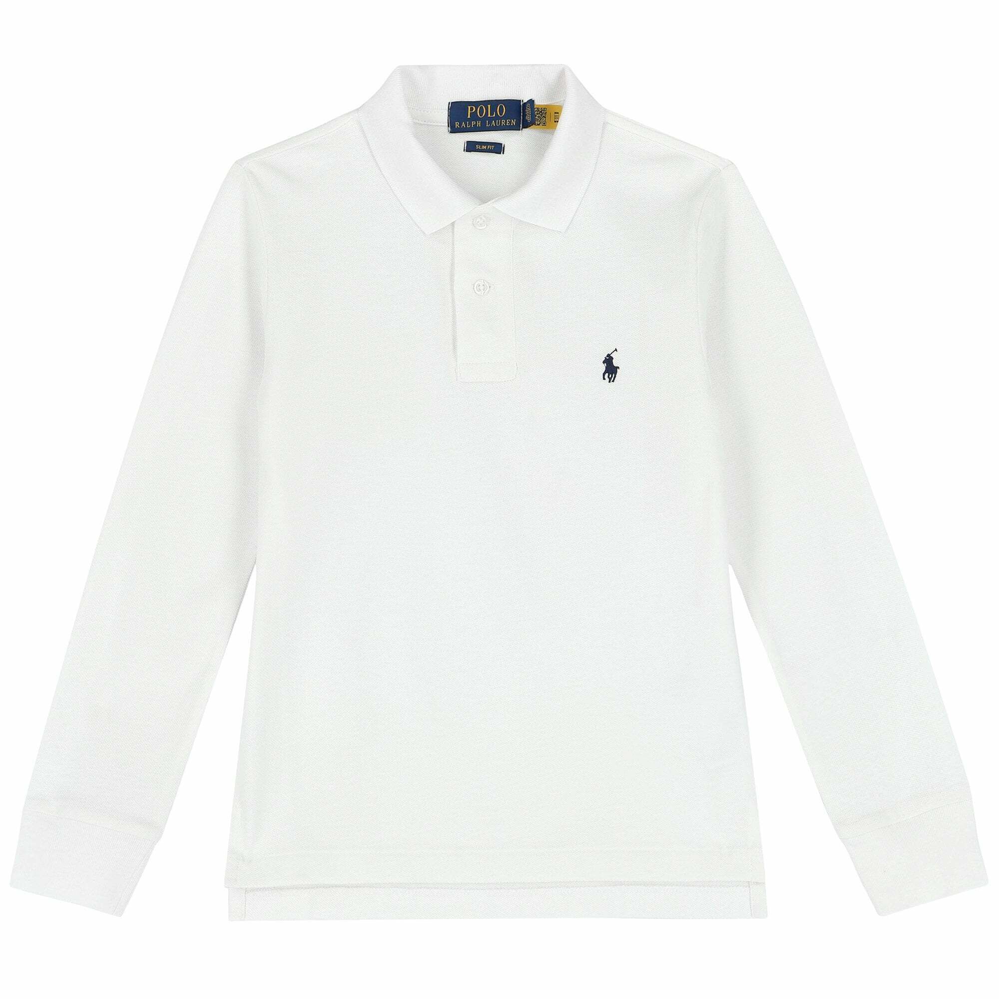 Ralph Lauren Older Boys White Logo Polo Shirt Junior Couture UAE