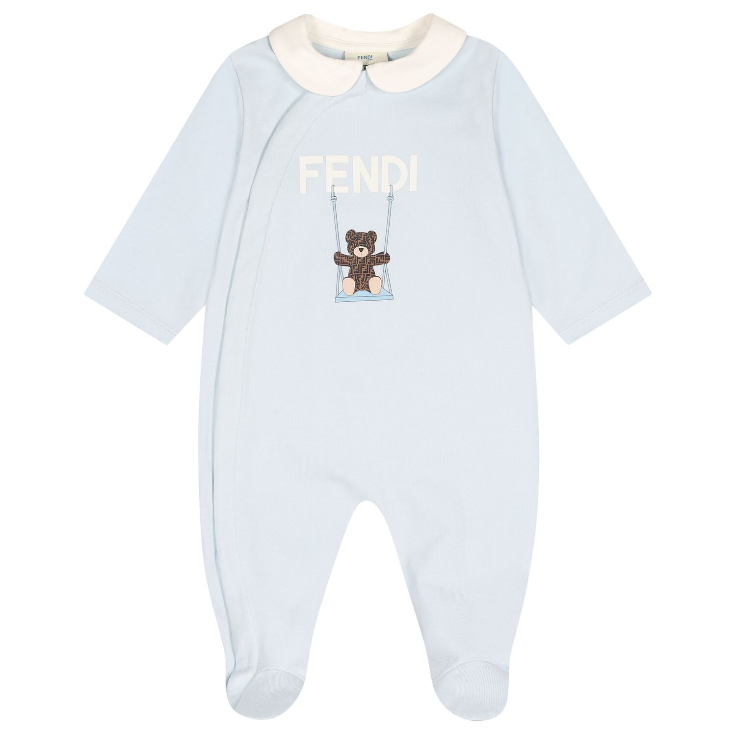 Baby Boys Blue & White Logo Babygrow Gift Set, 3, hi-res