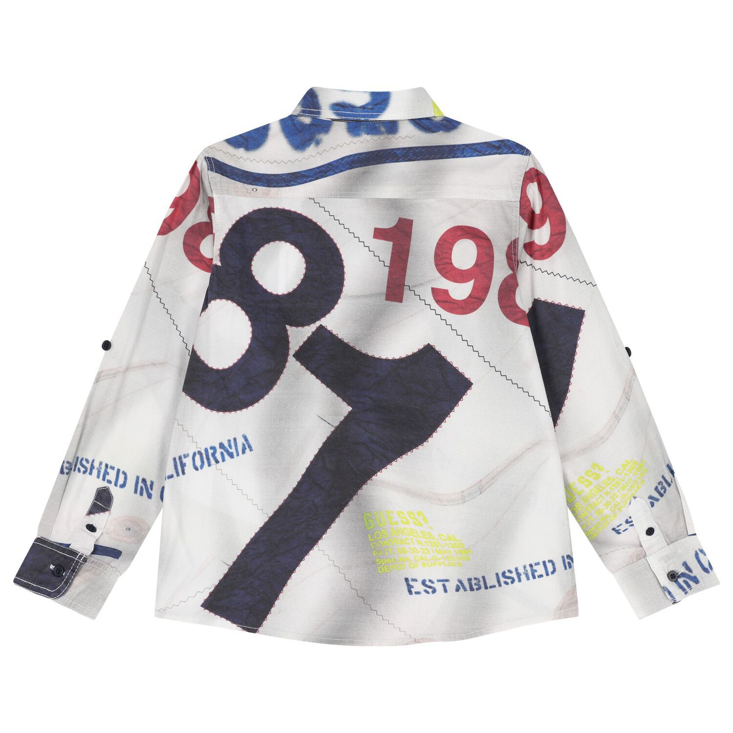 قميص اولاد بالشعار متعدد الألوان, 1, hi-res