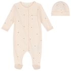 طقم هدية أفرول بنات بالشعار باللون الوردى, 1, hi-res