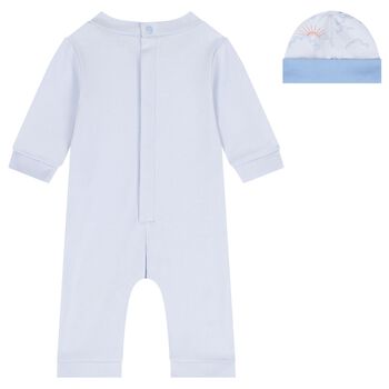 Baby Boys Blue Clouds Romper Gift Set