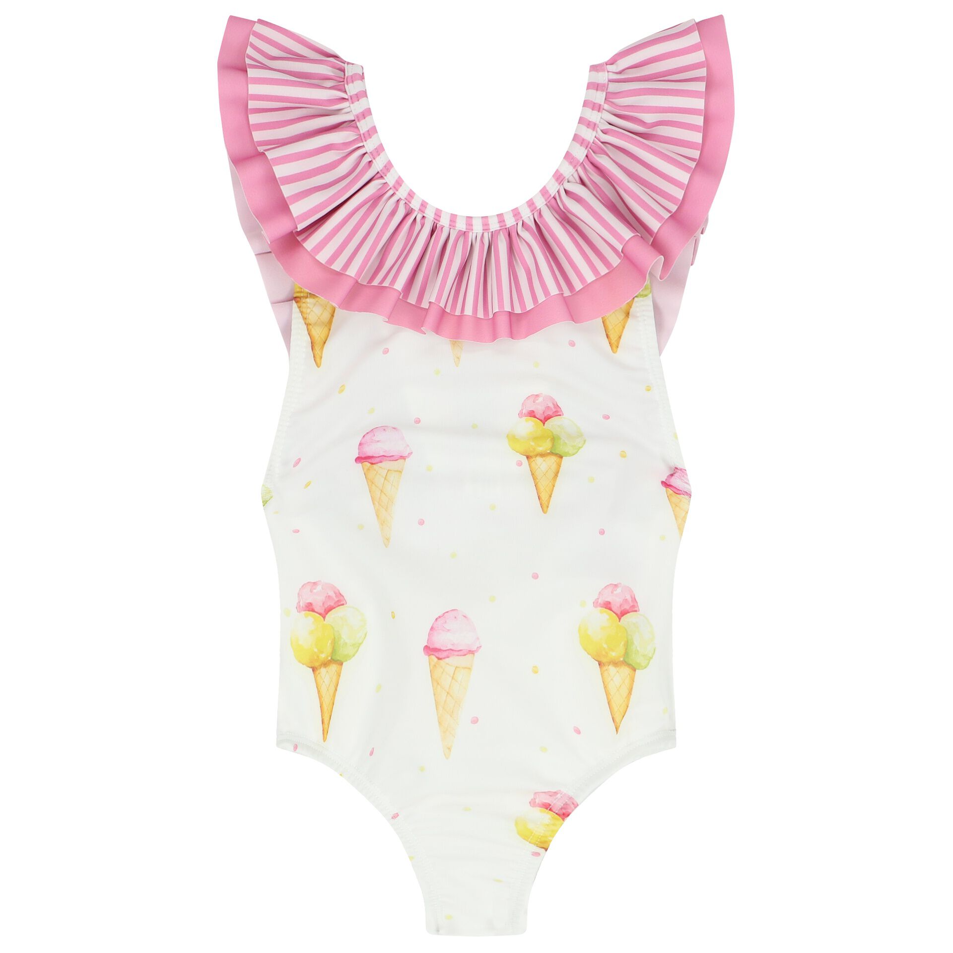 Meia Pata Girls White Ice Creams Swimsuit Junior Couture UAE