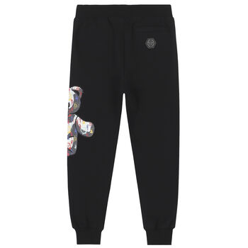 Boys Black Logo Joggers