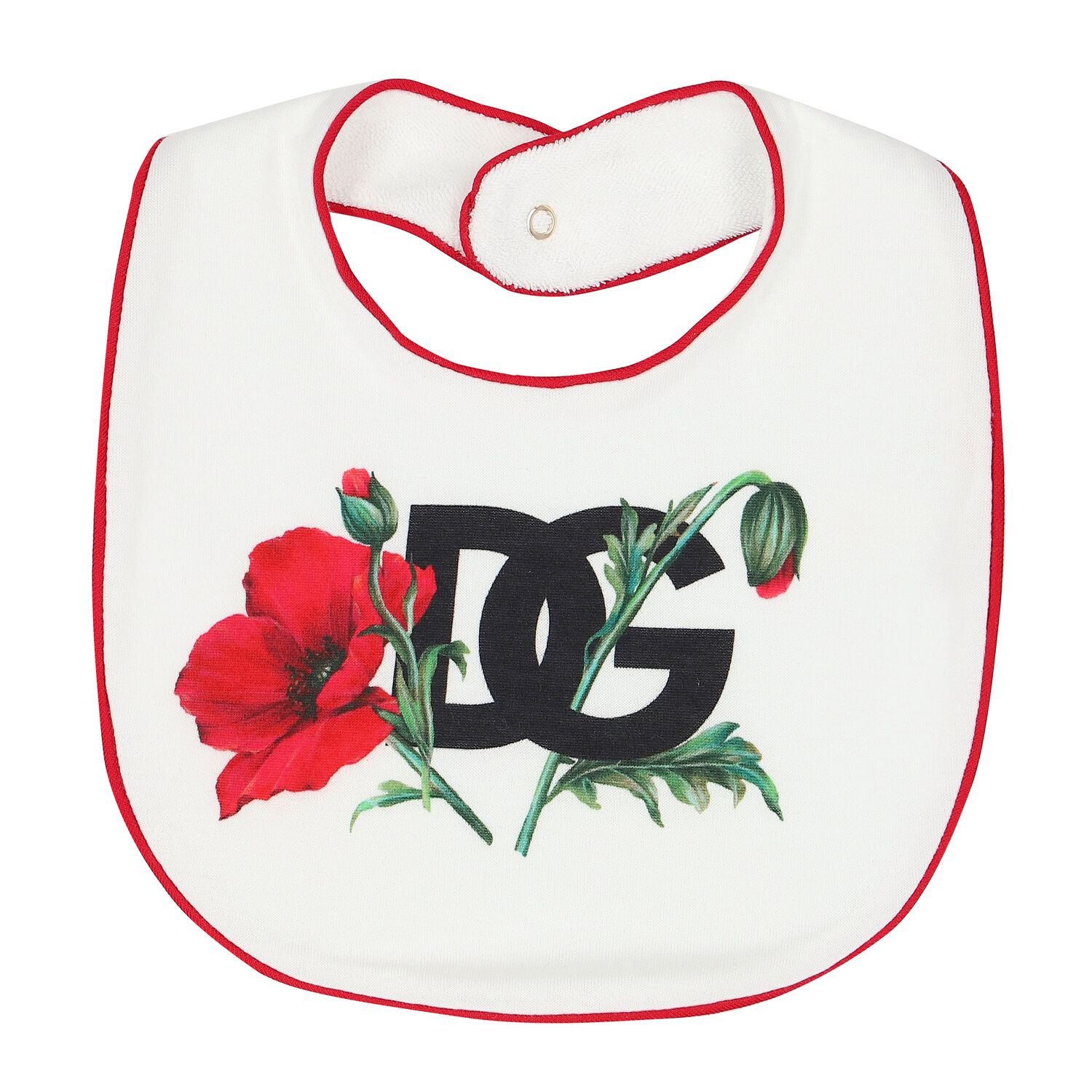 Baby Girls White & Red Poppy Babygrow Set, 1, hi-res