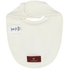 Ivory & Gold Logo Baby Bib, 1, hi-res