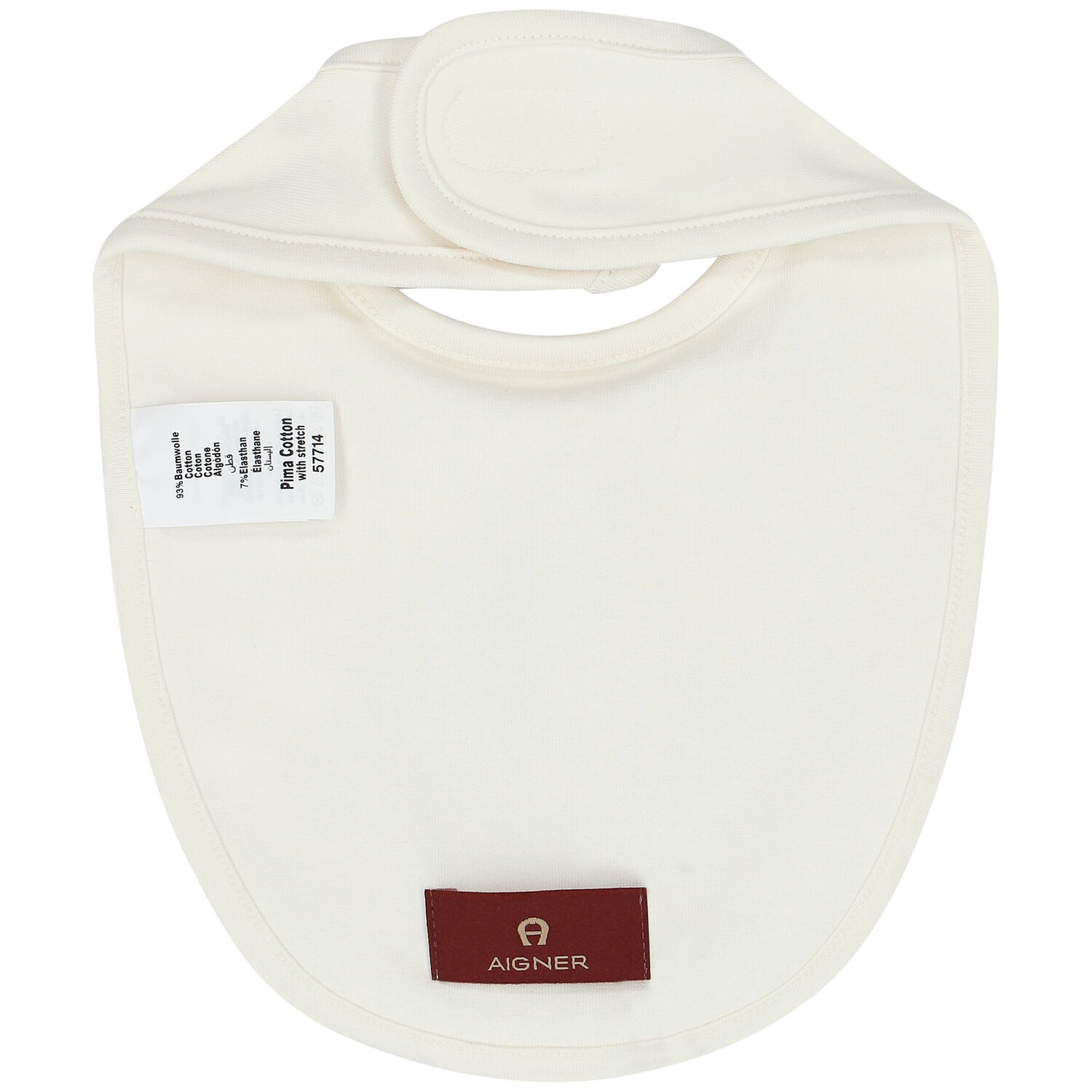 Ivory & Gold Logo Baby Bib, 1, hi-res