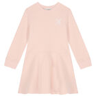 Girls Pink Logo Dress, 1, hi-res