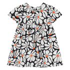 Younger Girls Navy Blue & White Floral Dress, 1, hi-res