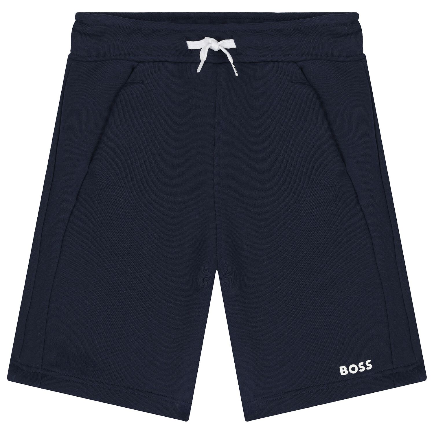 Boys Navy Blue Logo Shorts, 3, hi-res image number null