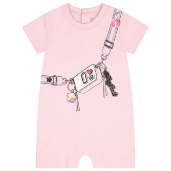 Baby Girls Pink Bag Romper