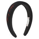 طوق شعر بالشعار باللون الكحلي, 1, hi-res