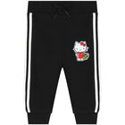 Younger Girls White & Black Hello Kitty Tracksuit, 1, hi-res