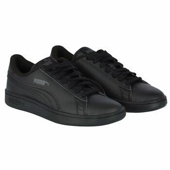 Boys Black Logo Trainers