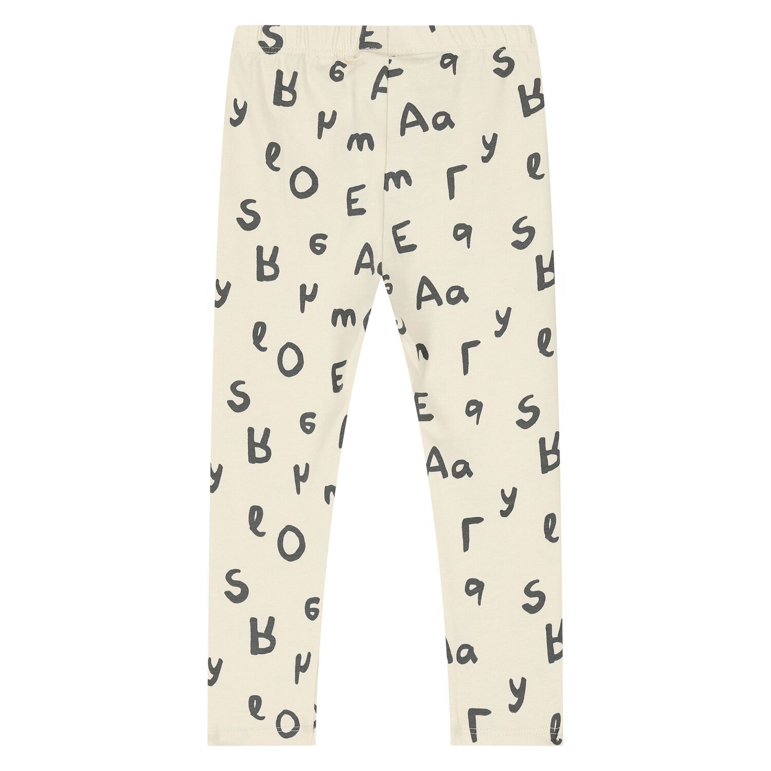 Younger Girls White & Beige Teddy Bear Leggings Set, 1, hi-res
