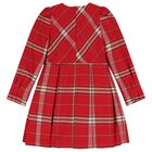 Girls Red Tartan Dress, 1, hi-res