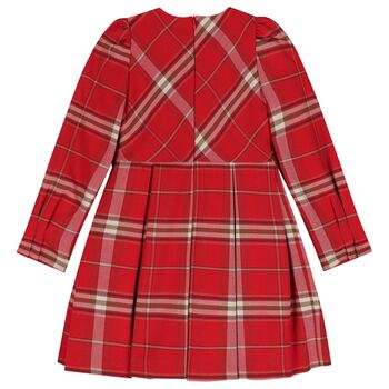 Girls Red Tartan Dress