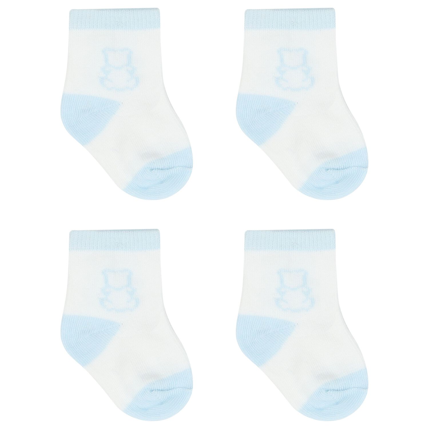 Baby Boys White & Blue Socks ( 2-Pack ), 1, hi-res image number null