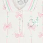 فستان بنات مزين بفيونكة مطرزة باللون الأبيض, 1, hi-res