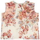 Girls Pink & Ivory Floral Blouse, 1, hi-res