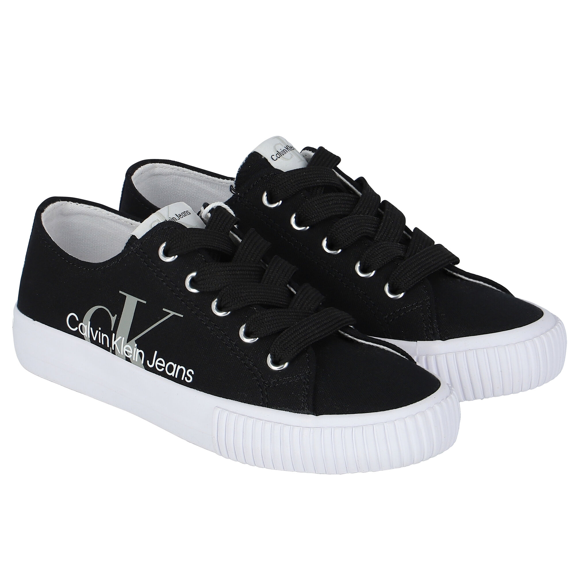 Calvin Klein Black Logo Trainers Junior Couture UAE