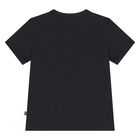 Younger Boys Black Logo T-Shirt, 2, hi-res