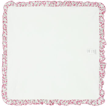 Baby Girls White & Pink Liberty Blanket