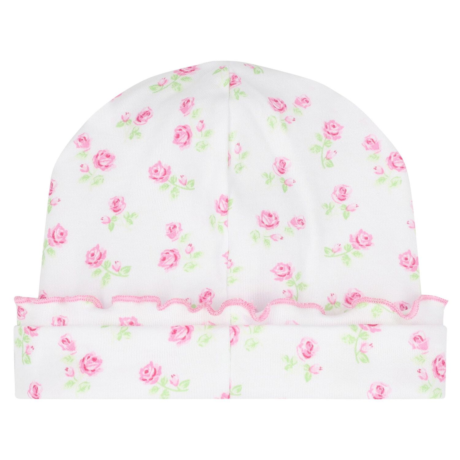 Baby Girls Pink Rosy Roses Hat, 1, hi-res