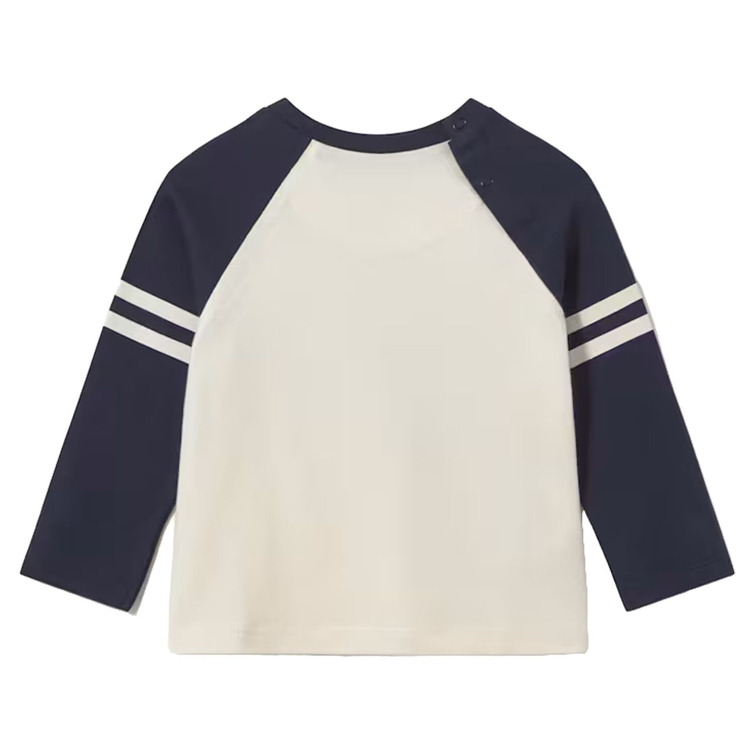 Younger Boys Ivory & Navy Blue Long Sleeve Top, 1, hi-res