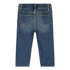 Baby Boys Blue Logo Jeans, 1, hi-res