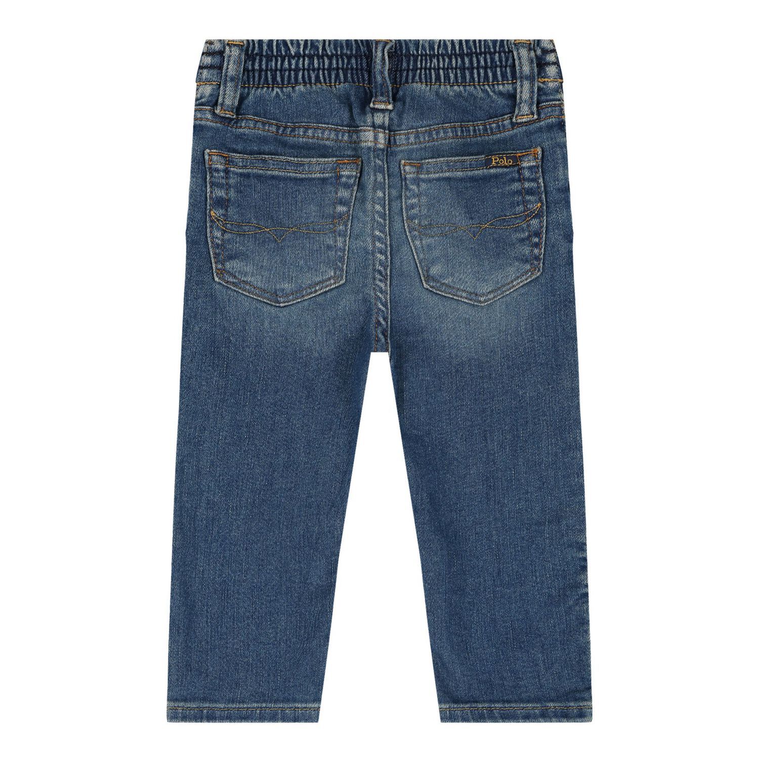 Baby Boys Blue Logo Jeans, 1, hi-res image number null