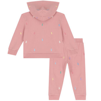 Baby Girls Pink Logo Tracksuit