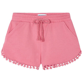 Girls Pink Cotton Jersey Shorts