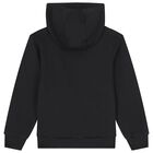 Boys Black Logo Hooded Top, 2, hi-res
