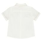 Younger Boys White & Beige Shorts Set, 2, hi-res