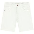 Boys White Shorts, 2, hi-res