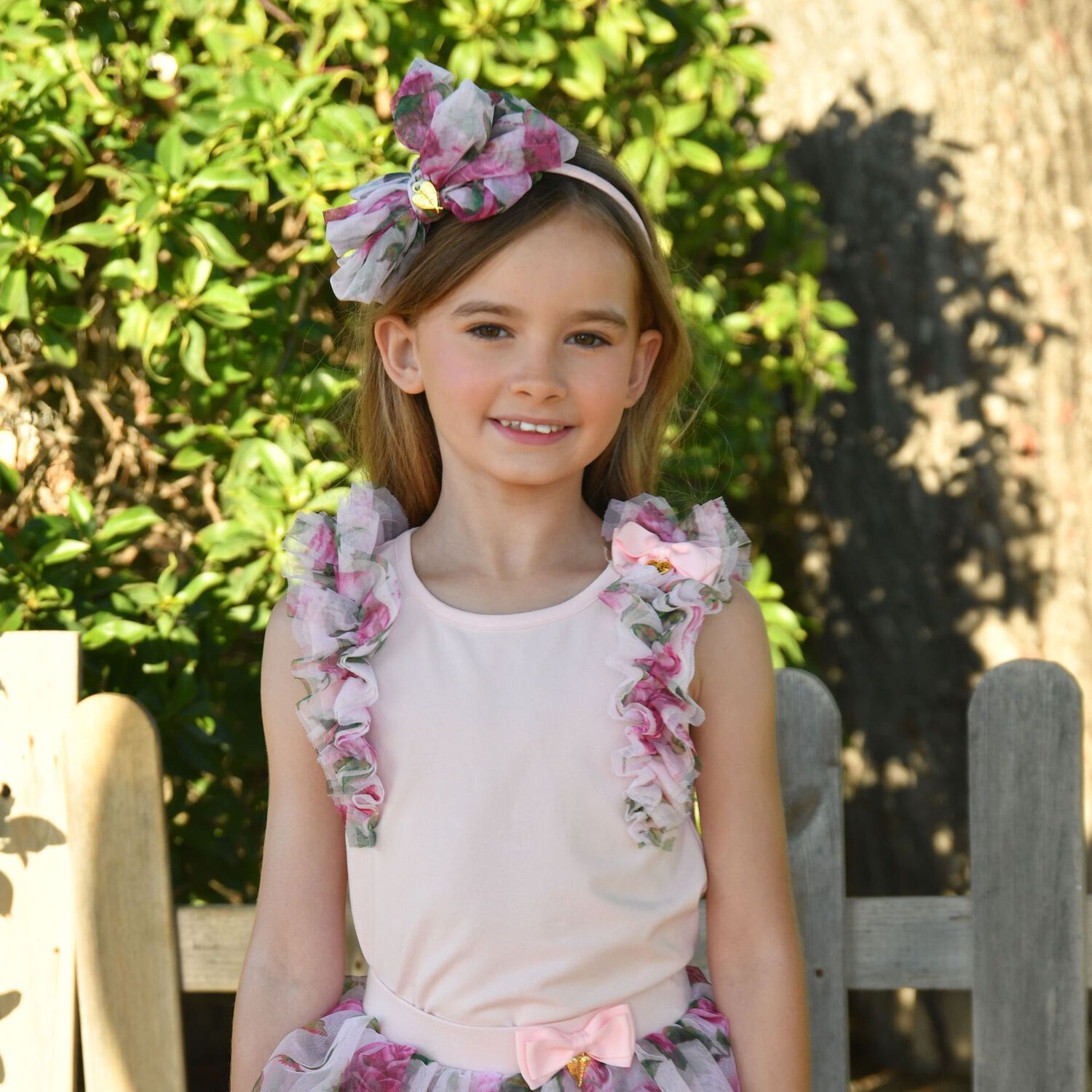 ربطة رأس بفيونكة وردية للبنات, 3, hi-res