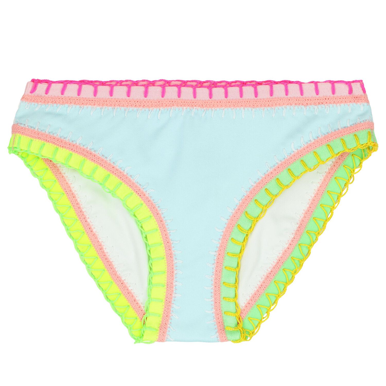 Girls Light Blue Embroidered Bikini, 1, hi-res