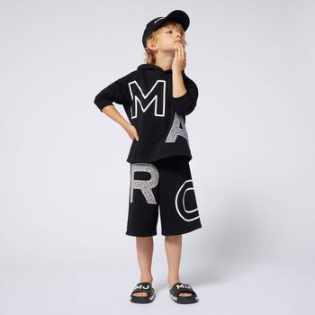 Boys Black Logo Shorts