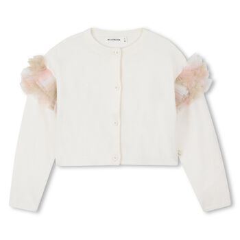 BILLIEBLUSH Girls Ivory Knitted Cardigan, 2 Girls Ivory Knitted Cardigan