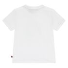 Younger Boys White Logo T-Shirt, 1, hi-res