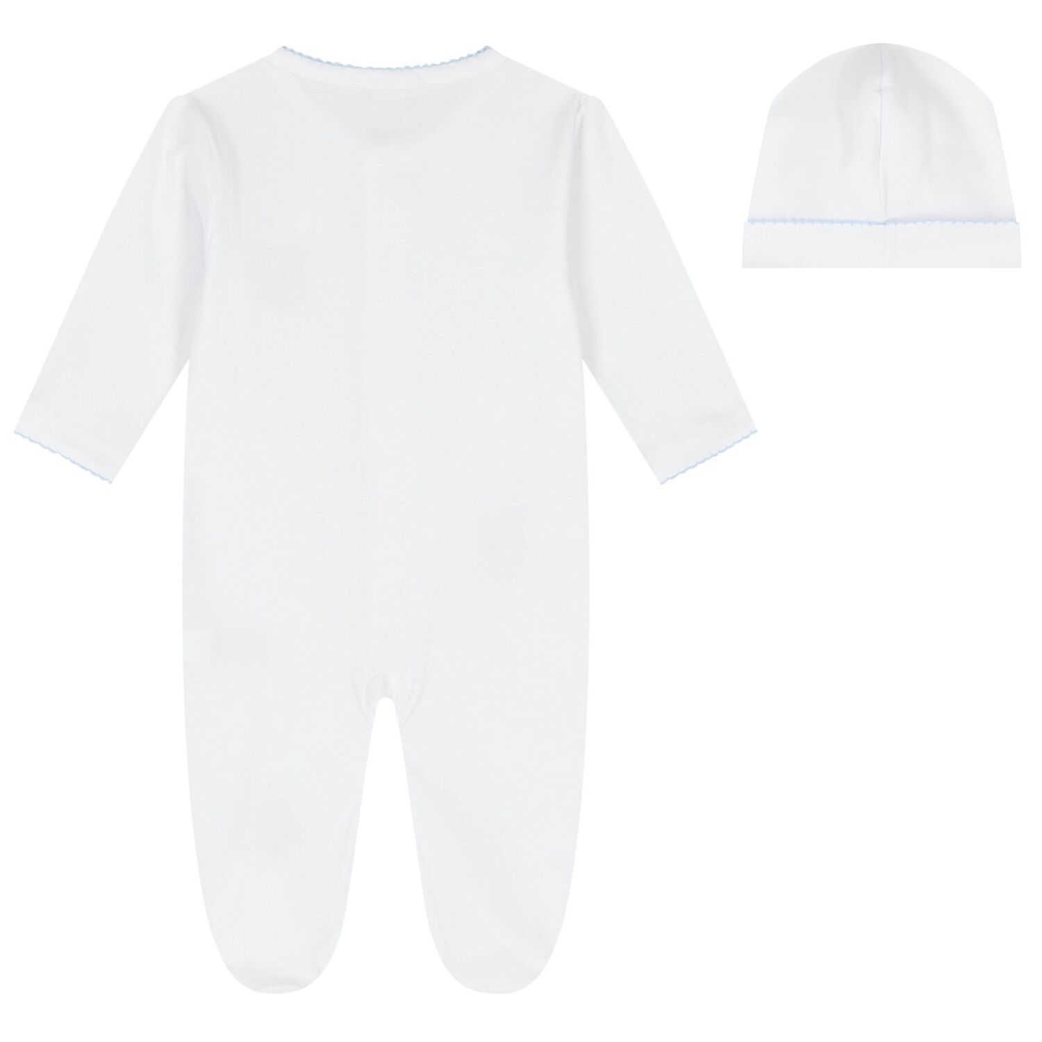 Baby Boys White & Blue Teddy Bear Babygrow Gift Set, 1, hi-res
